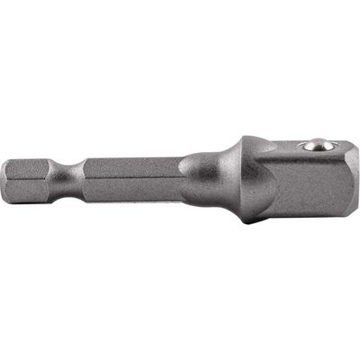 Socket Adaptor 3/8'm Sq X 50mm 1/4'm Hex Shank Carded